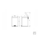 Lixeira Inox Com Pedal Tramontina Com Acabamento Polido E Bal