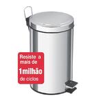 Lixeira Inox Com Pedal Tramontina Com Acabamento Polido E Bal