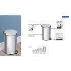 Lixeira Inox Com Pedal Tramontina Com Acabamento Polido E Bal