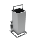 Lixeira Inox Embutir Quadrada 15x15 2 L Para Bancada