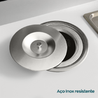 Lixeira Inox Escovado 5 Litros Embutir Pia Cozinha Cesto Lixo