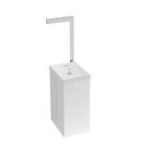 Lixeira Inox Luz Slim Com Suporte Para Papel Higiênico Tramon