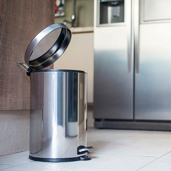 Lixeira Inox Polido Com Pedal 5 Litros 5020
