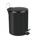 Lixeira Inox Preta 3l Com Pedal