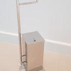 Lixeira Inox Quadrada C/ Papeleira Polido