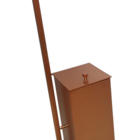 Lixeira Inox Quadrada C/ Papeleira Rose/cobre