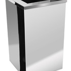 Lixeira Inox Quadrada Com Aro Inox 100 Litros Inox