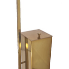 Lixeira Inox Quadrada Com Papeleira Red Gold Padrão Deca