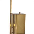 Lixeira Inox Quadrada Com Papeleira Red Gold Padrão Deca