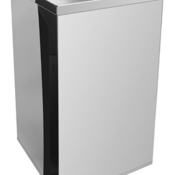 Lixeira Inox Quadrada Com Tampa Vaivem 50 Litros