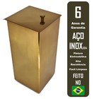Lixeira Inox Red Gold Para Banheiro