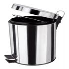 Lixeira Inox Redonda 5 Litros Casa Banheiro Pedal Vintage 5l
