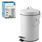 Lixeira Inox Retro 12 litros  Branca