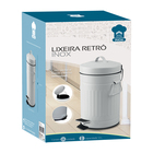 Lixeira Inox Retro 12 litros  Branca