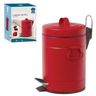Lixeira Inox Retro 5 litros  Vermelho