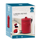 Lixeira Inox Retro 5 litros  Vermelho
