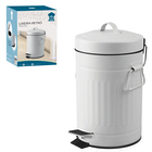 Lixeira Inox Retro 5l Branca