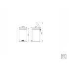 Lixeira Inox Tramontina 3 Litros Com Pedal Acabamento Polido