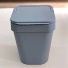 Lixeira Izzy 10l Cinza De Plástico C/ Tampa - Ou Martiplast