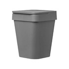 Lixeira Izzy 10l Cinza De Plástico C/ Tampa - Ou Martiplast