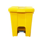 Lixeira Jsn Plastica Quadrada Com Pedal 15 Litros Amarela