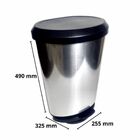 Lixeira Label Inox 20 Litros Com Pedal Cesto De Lixo Cozinha