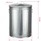 Lixeira Lata De Lixo Americana Metal Galvanizado 100 Litros