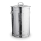 Lixeira Lata De Lixo Americana Metal Galvanizado 30 Litros