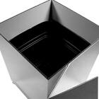 Lixeira Lavabo Luxo Prata Espelhado