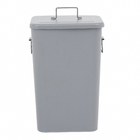 Lixeira Loft 26L Metal Cinza Delinia