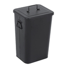 Lixeira Loft 26L Metal Preto Delinia