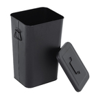 Lixeira Loft 26L Metal Preto Delinia