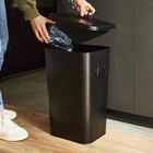 Lixeira Loft 26L Metal Preto Delinia