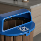 Lixeira Madeira Plástica Ecológica 67l Para Jardim E Parques