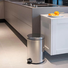 Lixeira Mini Inox De Banheiro E Cozinha Compacta 12 Litros Em