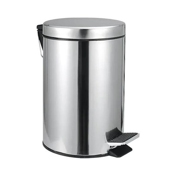 Lixeira Mini Inox De Banheiro E Cozinha Compacta 5 Litros Em Aço ...