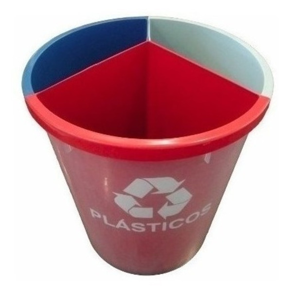 Lixeira Mix 25 Litros Coleta Seletiva Com 3 Divisões Amarelo/