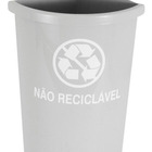 Lixeira Mix 25 Litros Coleta Seletiva Com 3 Divisões Azul/ver