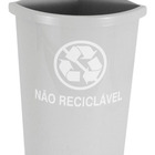 Lixeira Mix 25 Litros Coleta Seletiva Com 3 Divisões Azul/ver