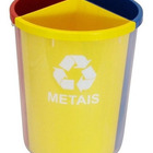 Lixeira Mix Com 3 Divisões Para Coleta Seletiva
