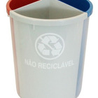 Lixeira Mix Com 3 Divisões Para Coleta Seletiva