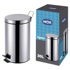 Lixeira Mor Ágata Inox Redonda