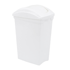 Lixeira Multiuso 15L Basculante Plástico Branco Slim Sanremo