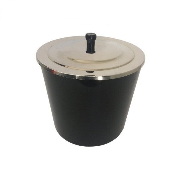 Lixeira Multiuso 5 Litros Com Tampa De Inox Preto