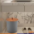 Lixeira Multiuso 5 Litros Com Tampa Pegador Rosé Gold - Cinza