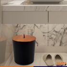 Lixeira Multiuso 5 Litros Com Tampa Pegador Rosé Gold - Preto