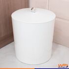 Lixeira Multiuso 5 Litros Puxador Cromado Banheiro - Branco