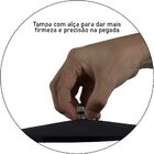 Lixeira Multiuso 5 Litros Puxador Cromado Banheiro - Preto