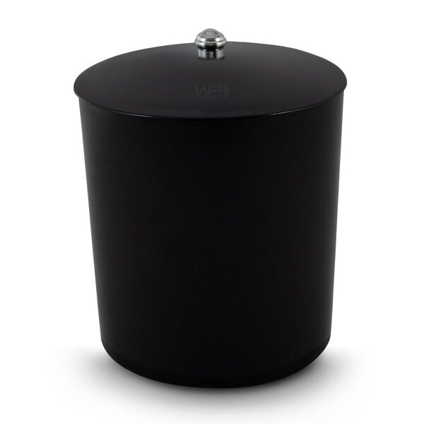 Lixeira Multiuso 5 Litros Puxador Cromado Banheiro - Preto