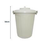 Lixeira Multiuso 60lts Branca Injeplast